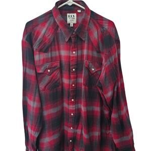 Men's Ely Cattleman Long Sleeve Snap Botton, Size XXLT Tall